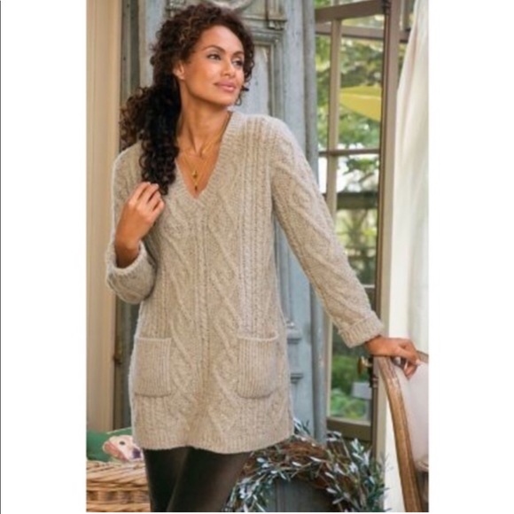 Soft Surroundings Sweaters - Soft Surroundings Wool Blend Cable Knit Sweater